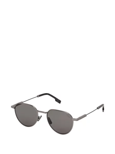 Ochelari de soare Zegna cu imprimeu geometric gri