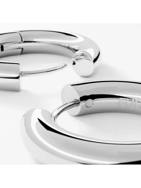 Kolczyki FURIOSA® Chubby Hoop Earrings Silver Universal