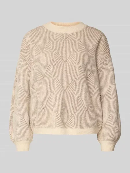 Sweter o kroju comfort fit z dzianiny z dodatkiem wełny model ‘JENNA’ Pieces