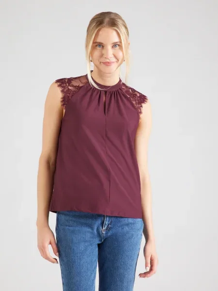 VERO MODA Bluză VMMilla vin roșu