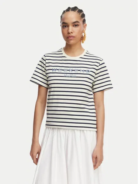 Weekend Max Mara Tricou Bora Bleumarin bej