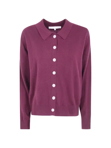 Gulerat cardigan Absolut Cashmere din cașmir roșu