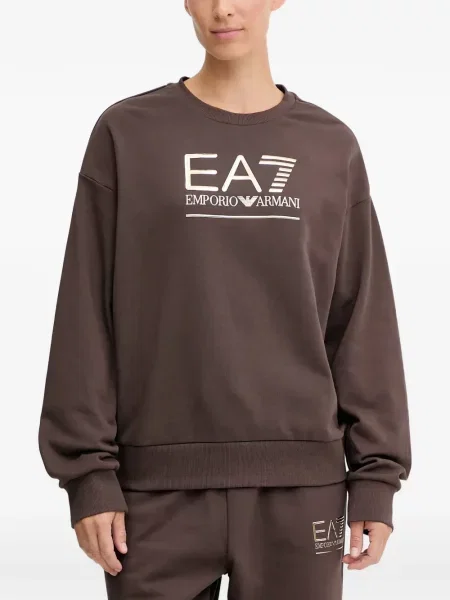 Hanorac crewneck Ea7 Emporio Armani maro