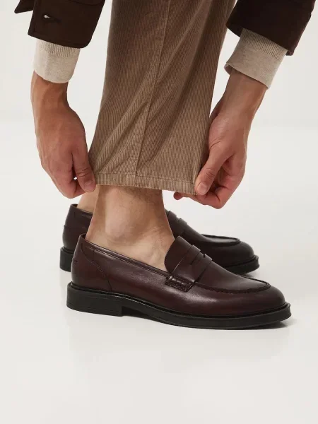 Medicine mocasini de piele maro