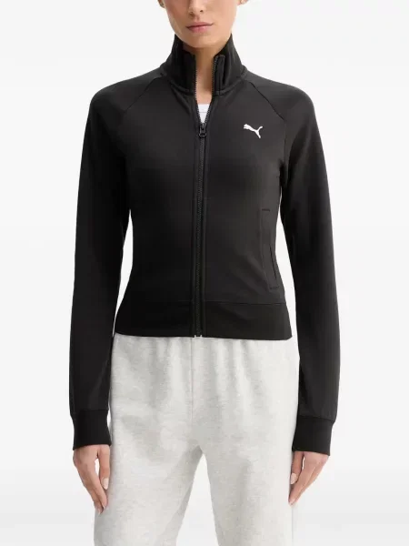 Mikina na zip Puma s potiskem černá
