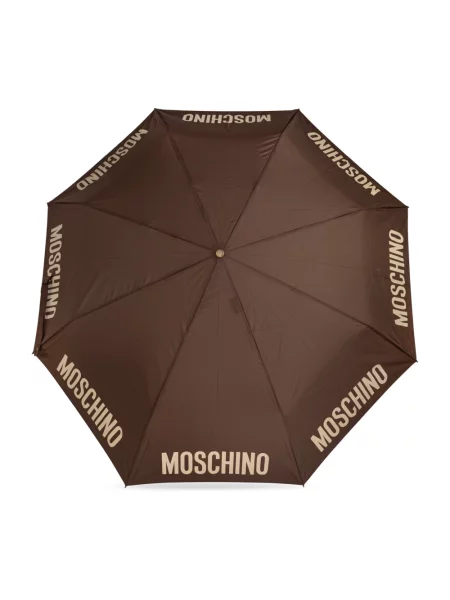 Parasol Moschino brązowy