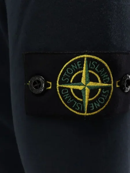 Hanorac cu glugă Stone Island cu strasuri albastru