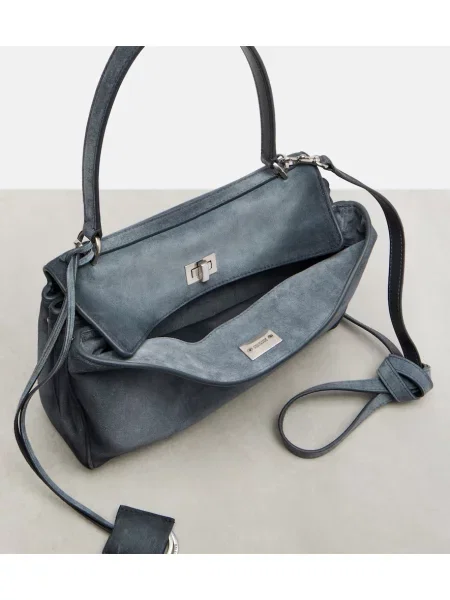Semišový top Balenciaga sivá