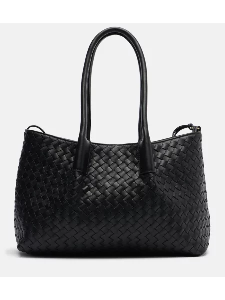 Usnjena usnjena torbica Bottega Veneta Pouch črna
