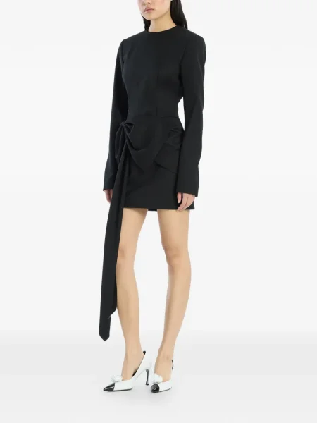 Rochie maxi Rotate Birger Christensen cu funde lungă de costum negru