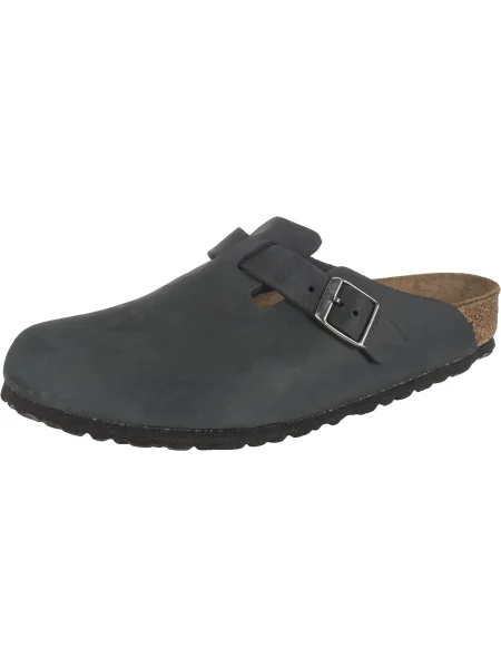 BIRKENSTOCK Nizki natikači Boston' črna