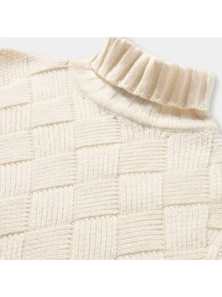 Sweter z golfem Brooks Brothers wełniany do golfa biały