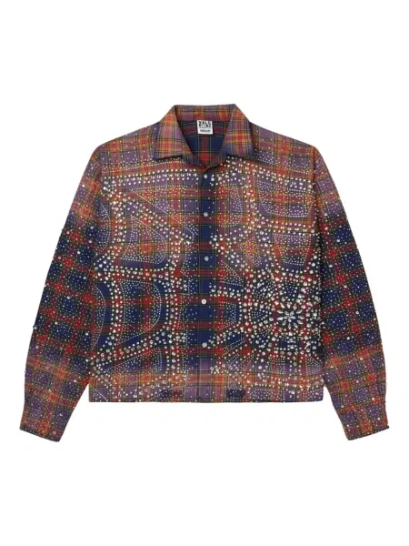 Фланелена дълго риза Vale кафяво