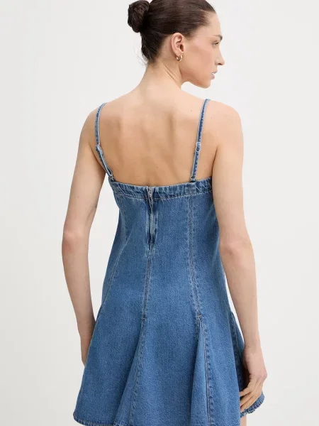 Levi's letní šaty džínové DENIM GODET modré