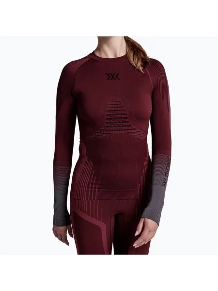 Bluză termoactivă pentru femei X-Bionic Invent Graphics LS oxide red/x black negru