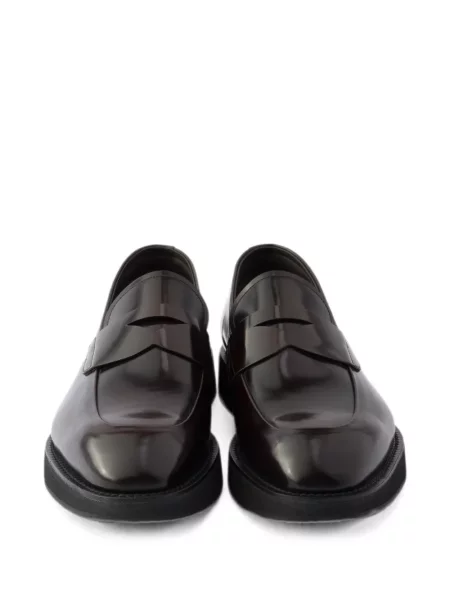 Pantofi loafer Prada din piele maro