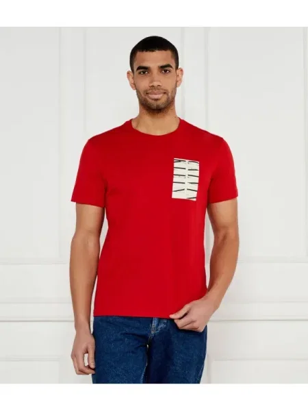 Calvin Klein Jeans Tricou SERIF BOX GRAPHIC roșu