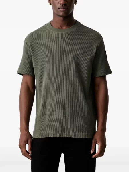 Tricou Karl Lagerfeld tricotate cu autograf verde