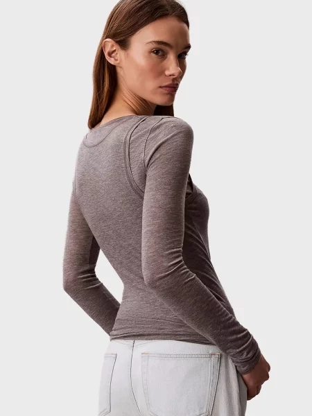 Лонгслів Calvin Klein Jeans сірий