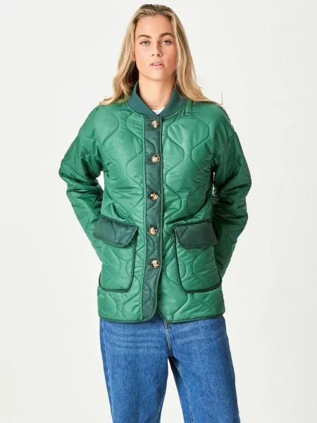 TEESHOPPEN Átmeneti dzseki Quilted zöld