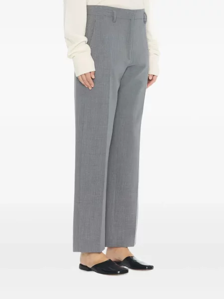 Pantaloni The Row de lână gri