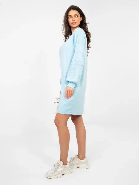 Rochie Rue Paris din jerseu albastru