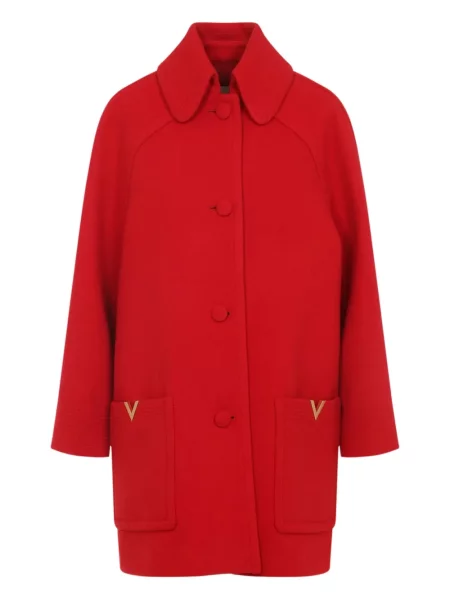 Вълнено палто Valentino Garavani червено