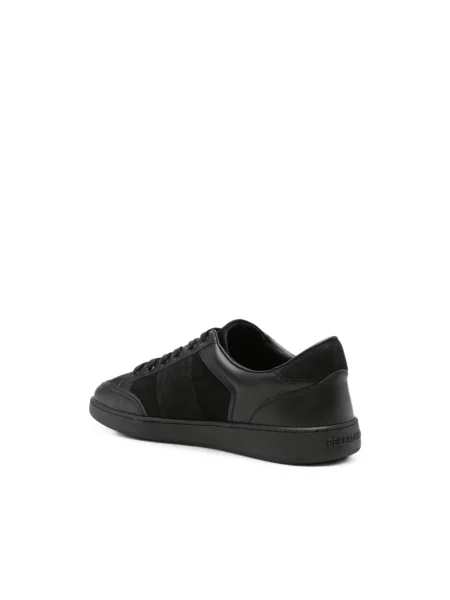 Sneakersy Ferragamo skórzane czarne