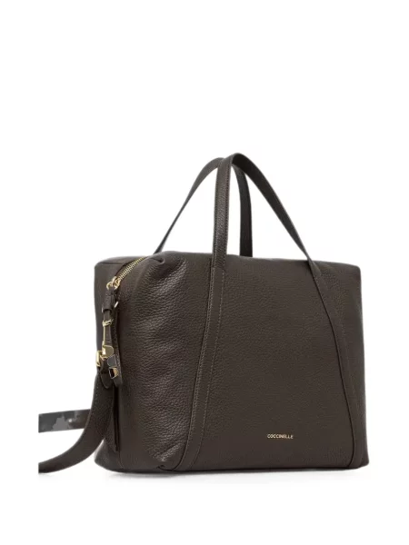 Geantă shopper Coccinelle din piele maro