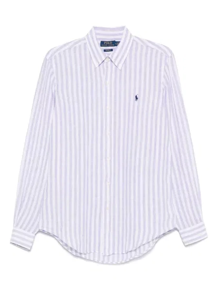 Pruhovaná košile Polo Ralph Lauren fialová