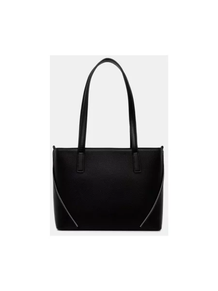 Shopperka Karl Lagerfeld Jeans skórzana czarna