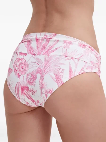 Bikini Melissa Odabash cu model floral cu volane alb