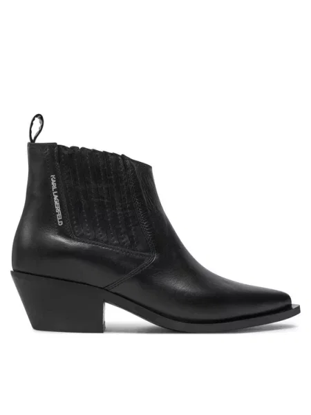 Škornji KARL LAGERFELD črna