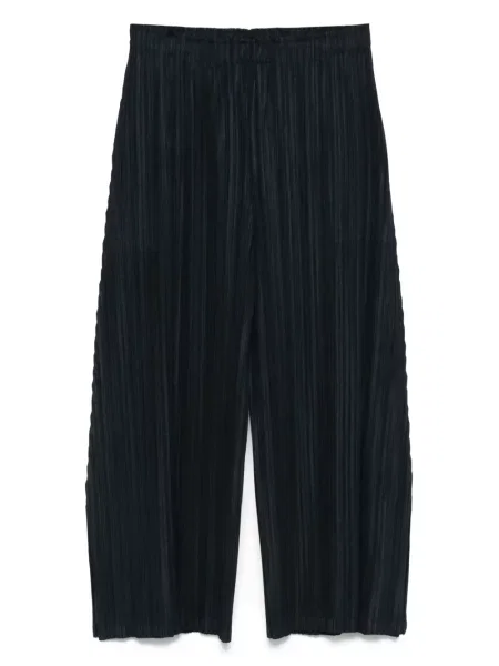 Pantaloni Pleats Please Issey Miyake plisate albastru