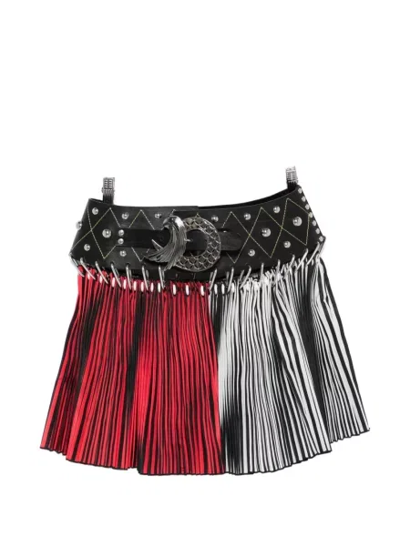 Fusta plisata Chopova Lowena plisată cu tepi roșu