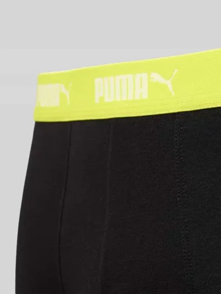 Bokserki z elastycznym paskiem z logo w zestawie 4 szt. Puma czarne