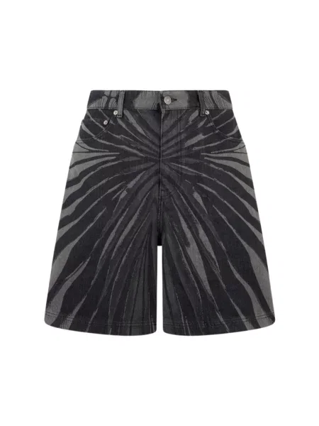 Bermudy Roberto Cavalli z nadrukiem czarne