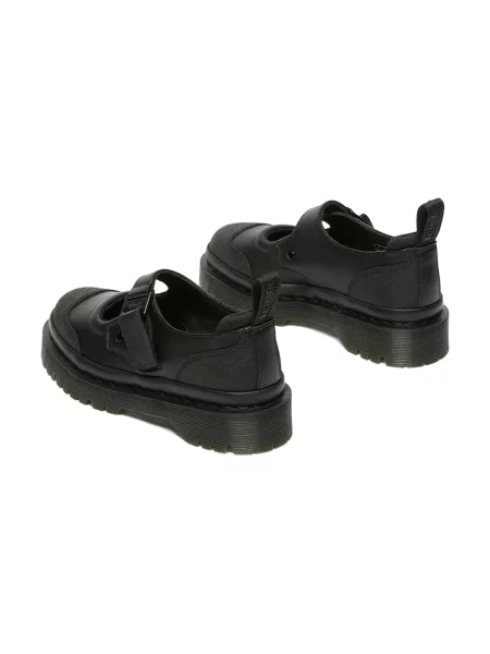 Кожаные балетки Dr. Martens на платформе черные