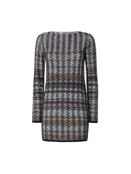 Długa sukienka maxi Missoni różowa