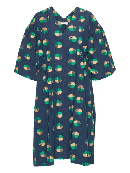 Rochie midi Henrik Vibskov cu imagine până la genunchi de costum albastru