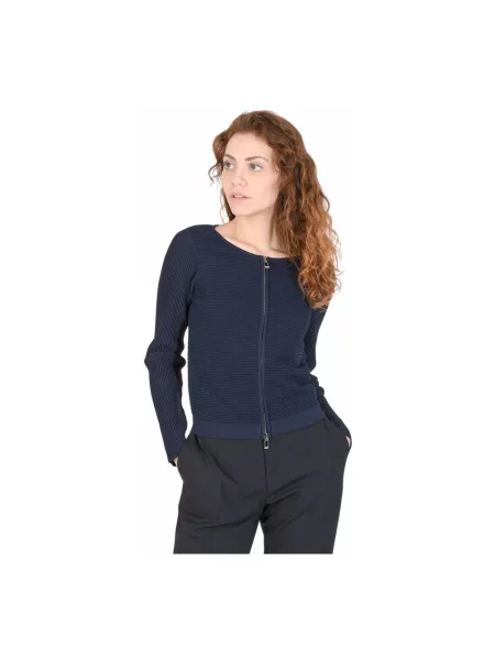 Dzianinowy kardigan Hugo Boss niebieski