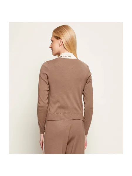 Sweter Elisabetta Franchi brązowy