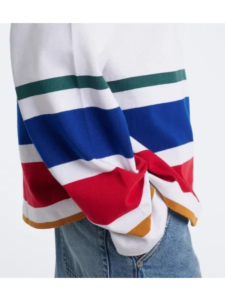 Tricou polo Ami Paris cu dungi