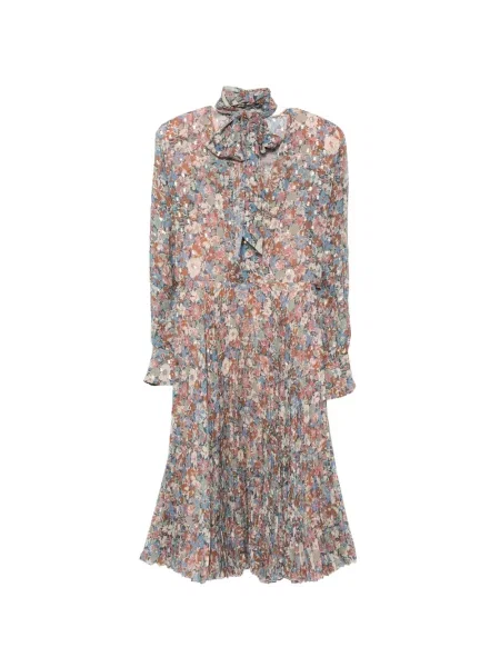 Rochie midi Valentino Garavani cu model floral cu imagine albastru