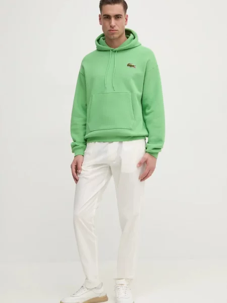 Lacoste Bombažen pulover zelena