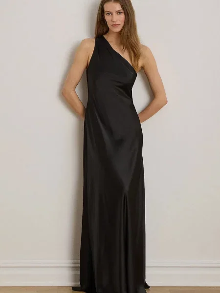 Lauren Ralph Lauren rochie asimetrică negru