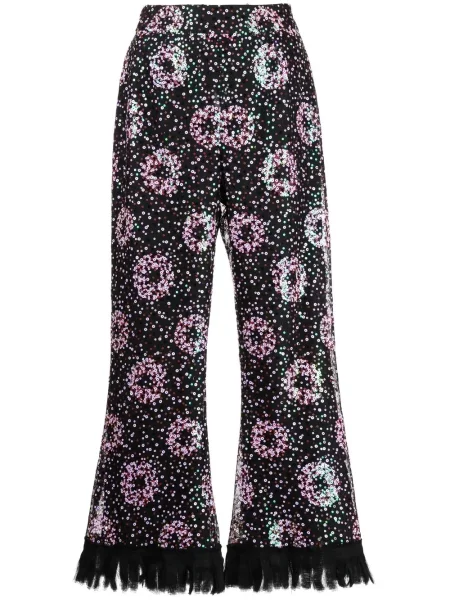 Pantaloni Anna Sui cu paiete negru