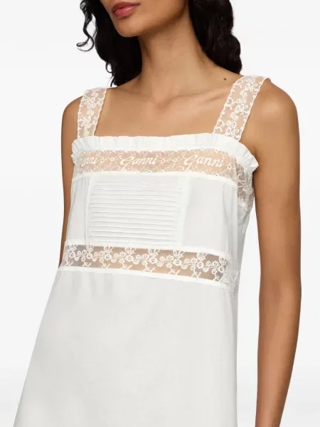 Rochie Ganni din dantelă alb