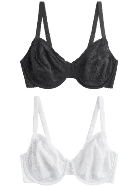 Next Sutien negru alb