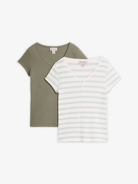T-shirt z czystej bawełny organicznej 2 szt. biała